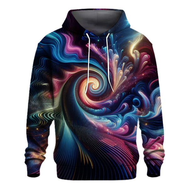 Cosmic Retro Waves Design Hoodie
