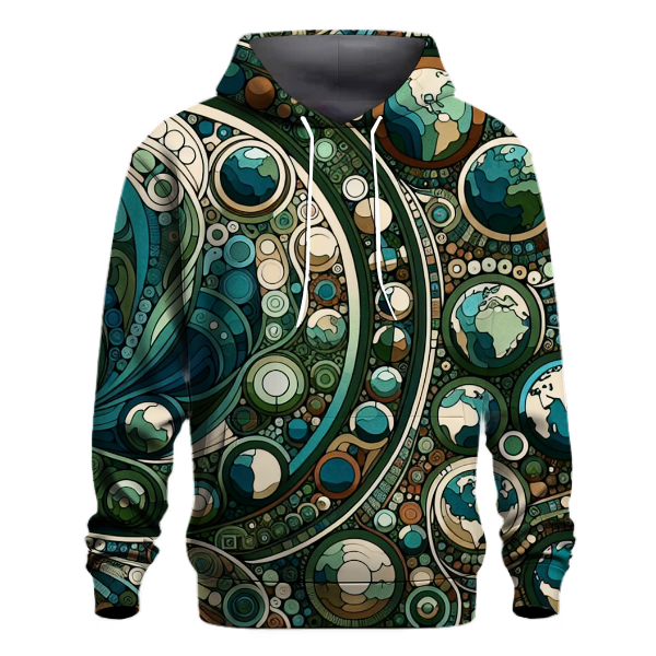 Peaceful Planet Motifs Hoodie