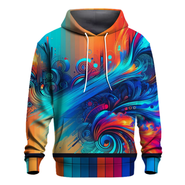 Funky Graffiti Gradient Hoodie