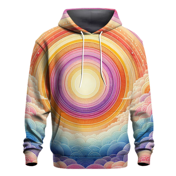 Sunrise Bloom Tie-dye Design Hoodie