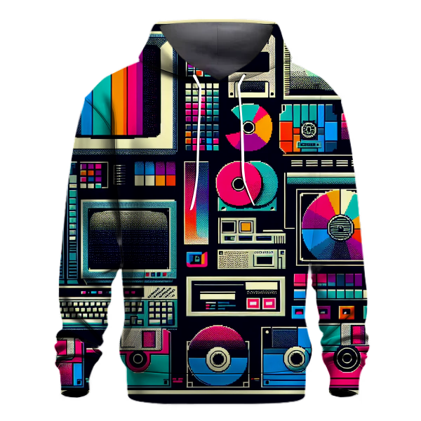 Retro Tech Elements Hoodie