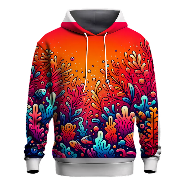 Vibrant Coral Fade Hoodie