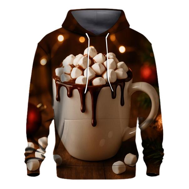 Festive Hot Chocolate and Marshmallows Hoodie