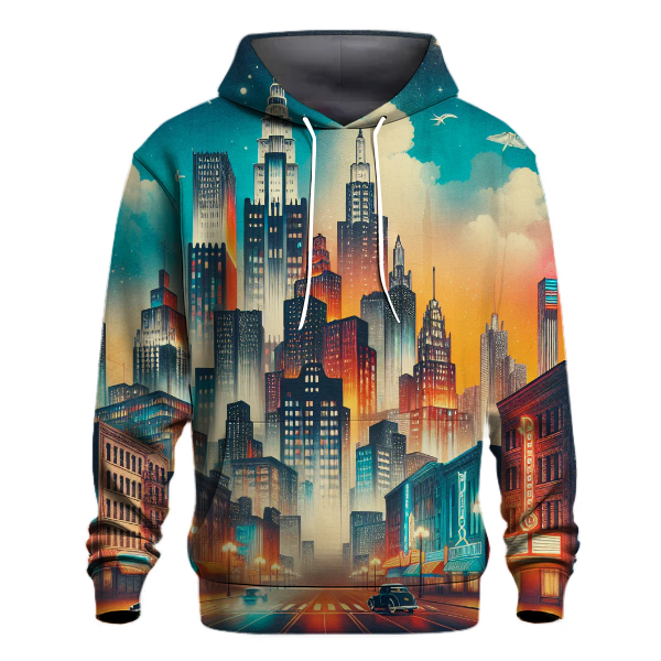 Retro Vibe Cityscape Hoodie