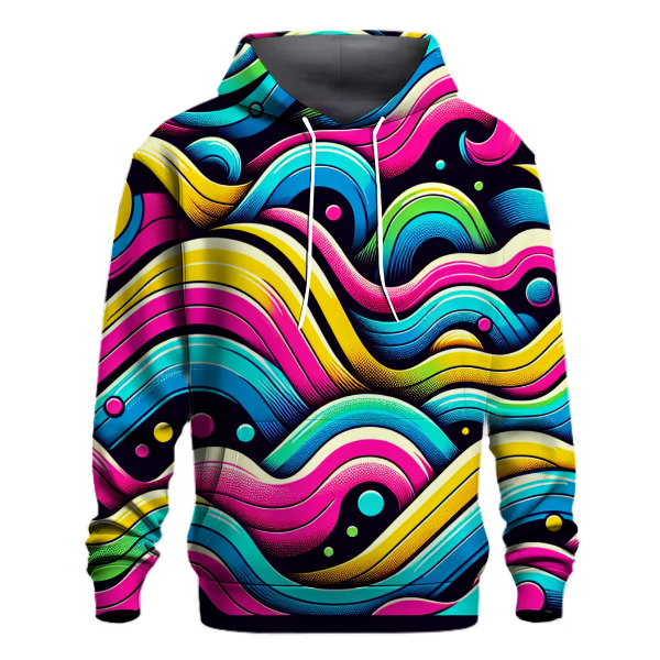Funky 80s Waves Hoodie