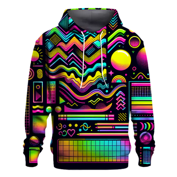 Electric Neon Patterns Hoodie