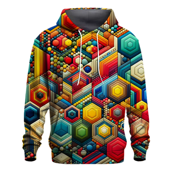 Groovy Geometric Fusion Hoodie