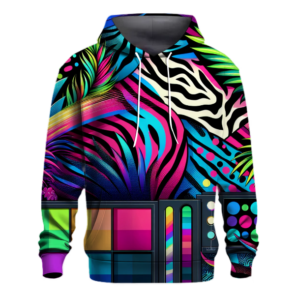 Funky Neon Animal Prints Hoodie