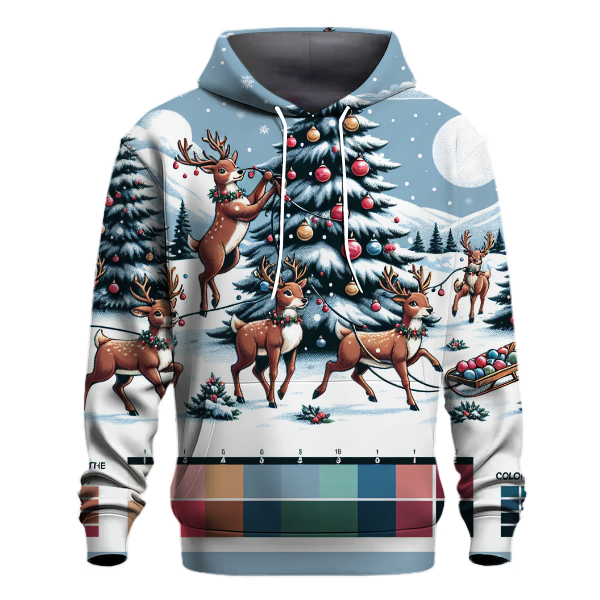 Rustic Reindeer Antics Hoodie