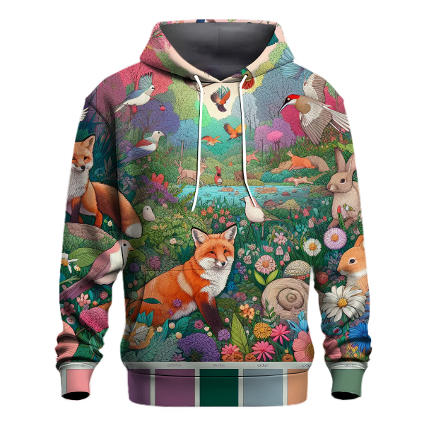 Cheerful Woodland Creatures Hoodie