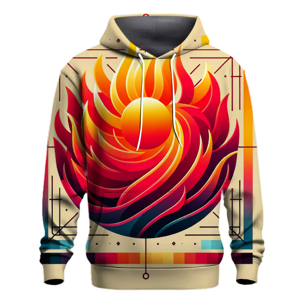 Crimson Sunburst Hoodie