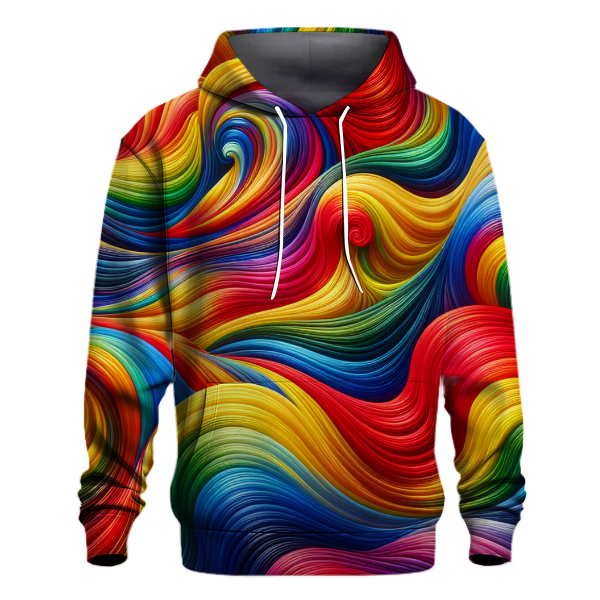 Dazzling Rainbow Waves Hoodie