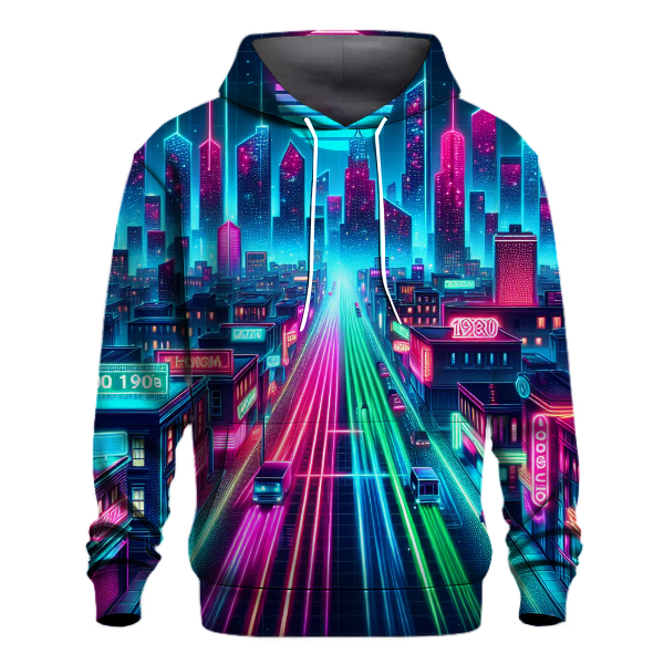 Neon Nightscape Hoodie