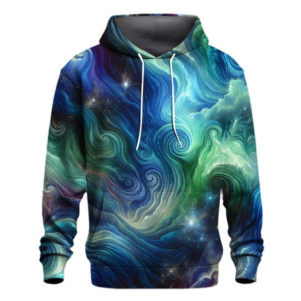 Aurora Borealis Glow Tie-Dye Hoodie