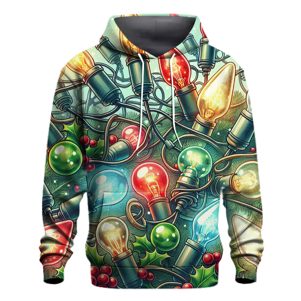 Retro Christmas Lights Fiesta Hoodie