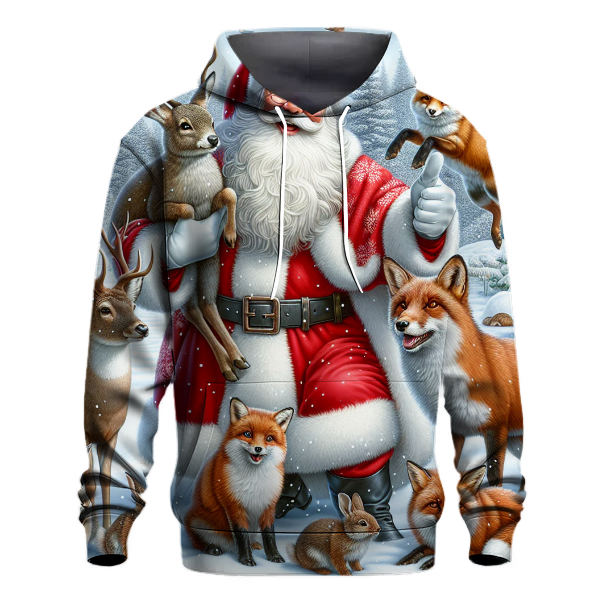 Santa's Winter Woodland Friends Hoodie