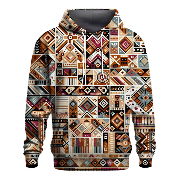 Bold Tribal Motifs Hoodie
