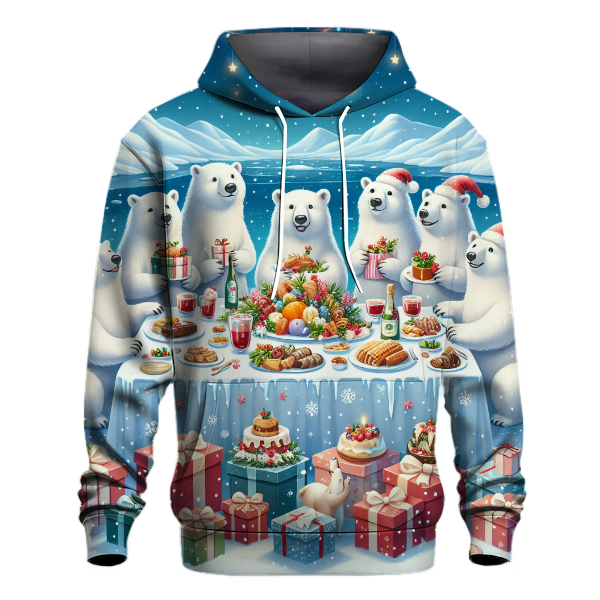 Polar Bear's Christmas Feast Hoodie