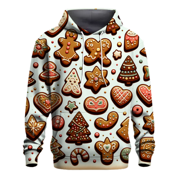 Festive Gingerbread Cookie Patterns Hoodie