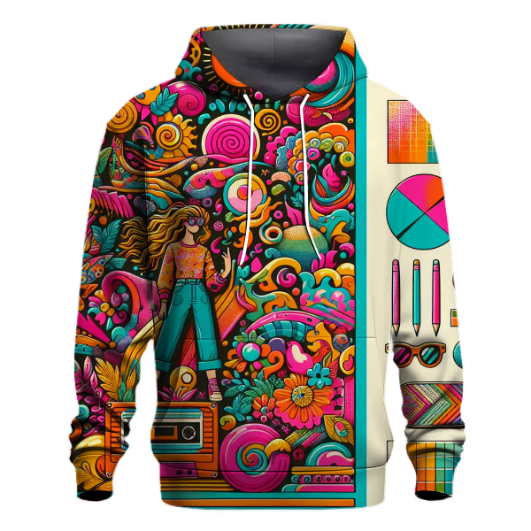 Funky Retro Florals Hoodie