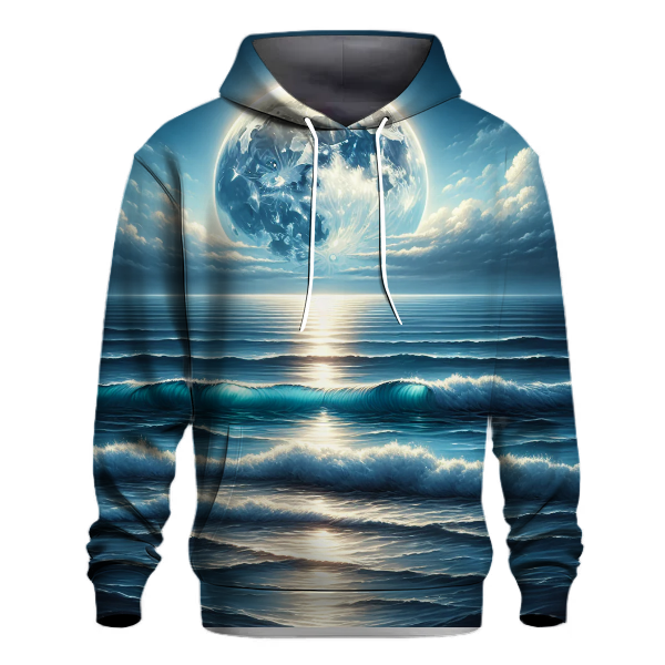 Mystic Moonlit Waves Hoodie