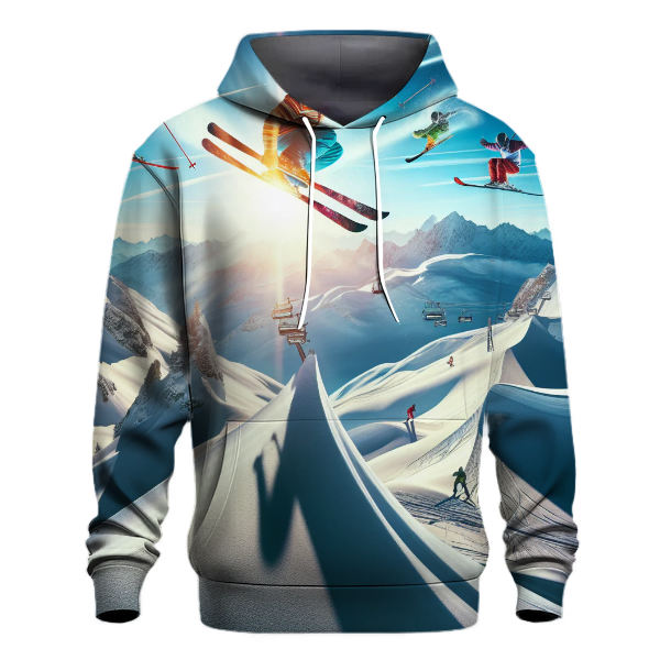 Freestyle Skiing Thrills Hoodie