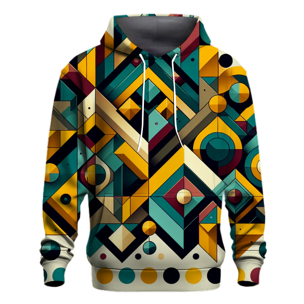 Retro Geometric Puzzle Hoodie