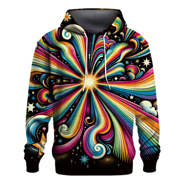 Cosmic Rainbow Burst Hoodie