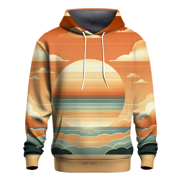 Peach Sunset Gradient Design Hoodie