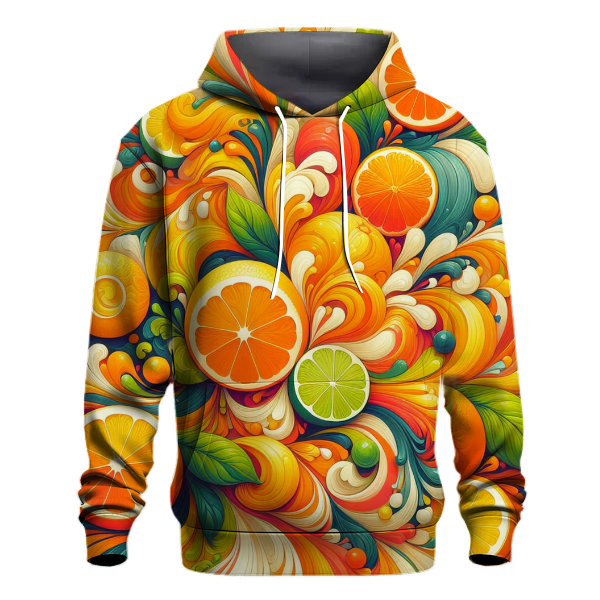 Electric Citrus Splash Hoodie