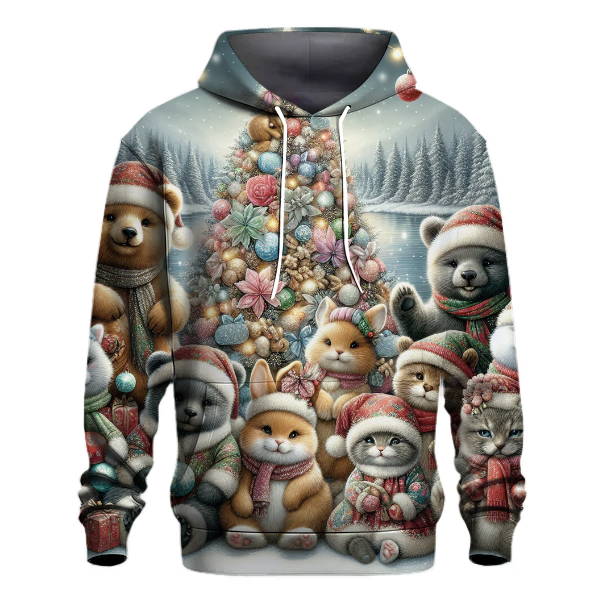 Charming Holiday Animal Friends Hoodie