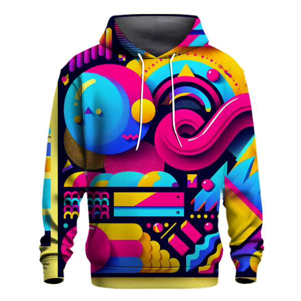 Funky 80s Floral Burst Hoodie