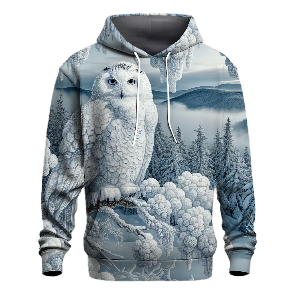 Snowy Owl Winter Enchantment Hoodie