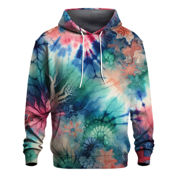 Marine Coral Tie-dye Hoodie