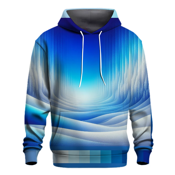 Icy Blue Glow Gradient Hoodie