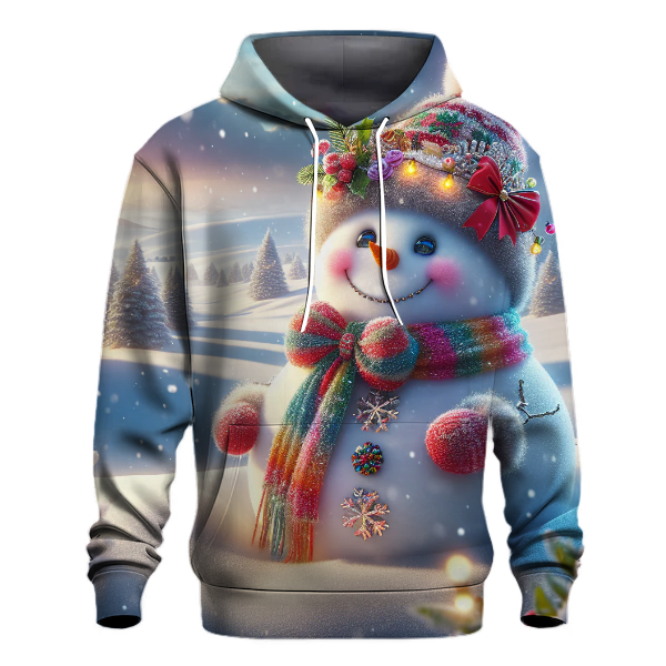 Frosty Snowman with Festive Hat Hoodie