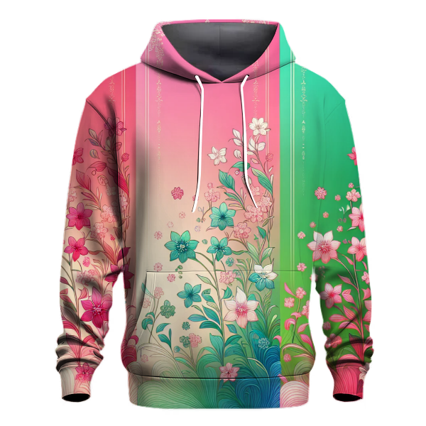 Bright Spring Blossom Gradient Hoodie