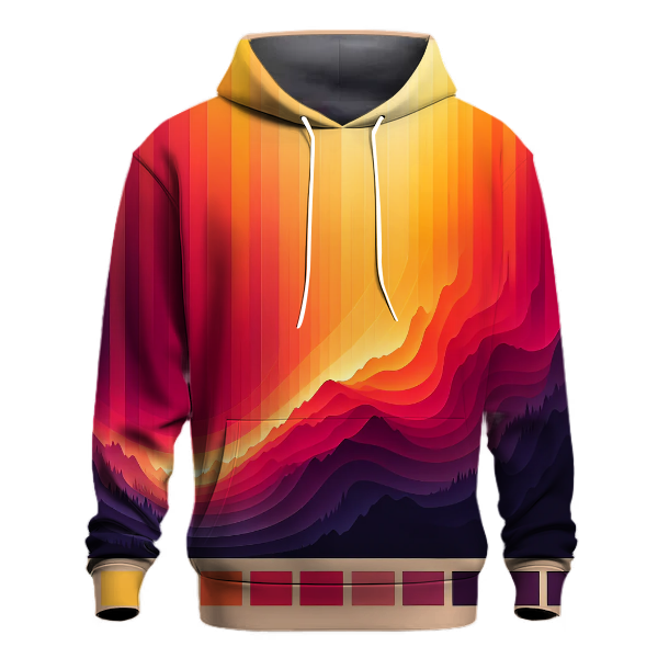 Sunrise Over the Mountains Gradient Hoodie