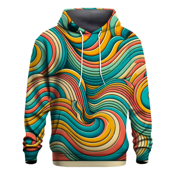 Funky Retro Wave Patterns Hoodie