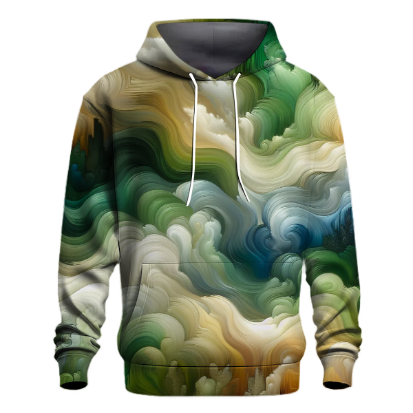 Lush Greenery Tie-dye Design Hoodie