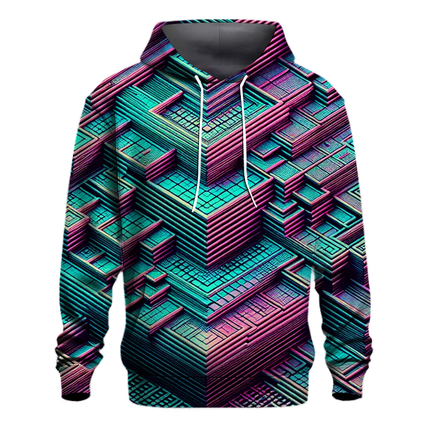 Neon Dream Grids Hoodie