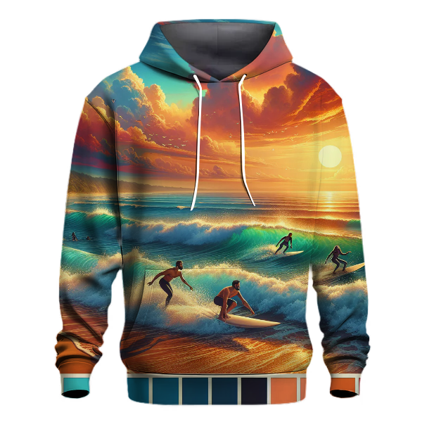 Surfing Waves and Sunsets Hoodie