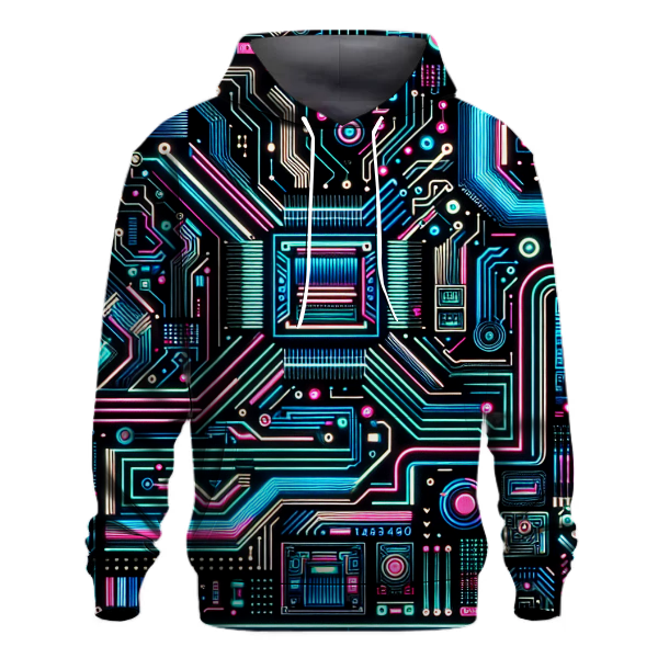 Neon Circuit Dance Hoodie