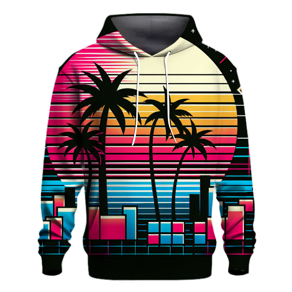 Neon Palms Design Hoodie