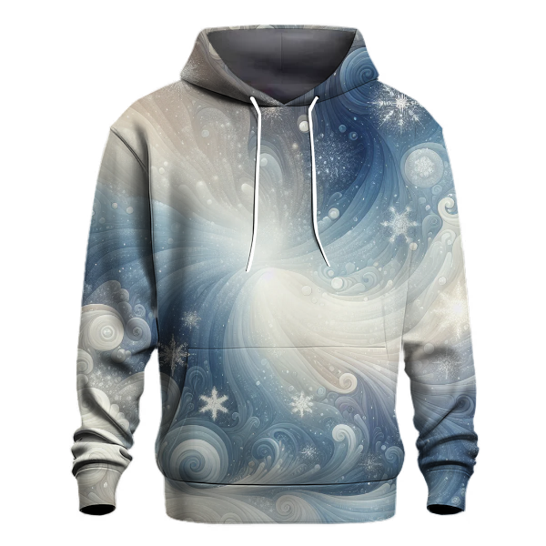 Glistening Snowfall Tie-dye Design Hoodie
