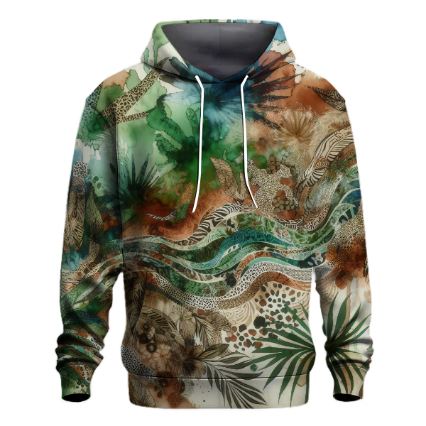 Jungle Safari Tie-dye Design Hoodie