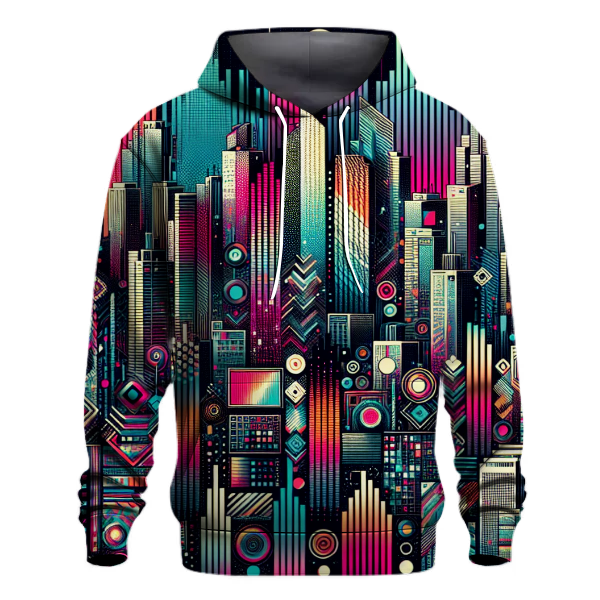 Synthwave Skyline Design Hoodie