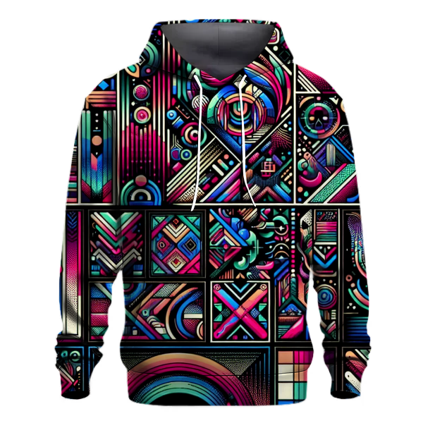 Geometric Neon Chaos Hoodie