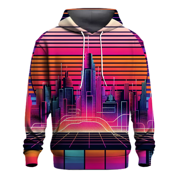 Neon Synthwave Sunset Hoodie