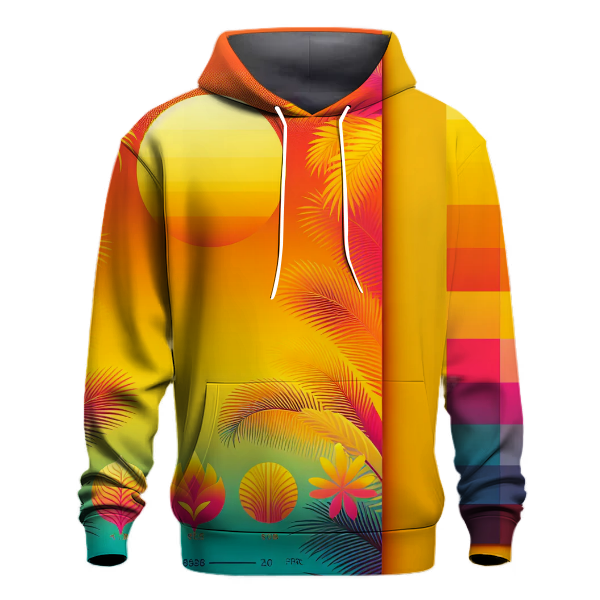 Bright Tropical Paradise Gradient Hoodie